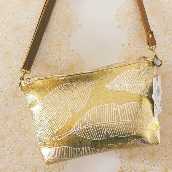 Jana Lam Gold Leather Crossbody Bag - Picture 7 of 10